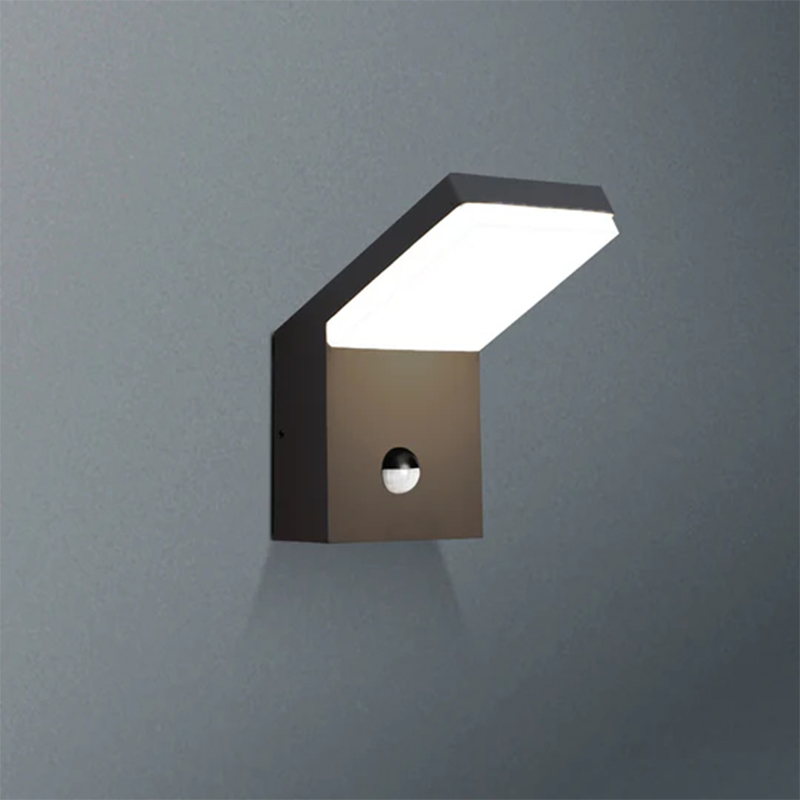 (XIX) CCXVII IP54 18W 1800LM Grey / White / Nigrum Duxit exterior Wall lumina cum Motion Detectors