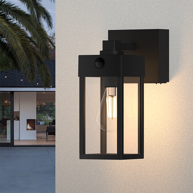 Dusk ad Aurora PERCH lux cum GFCI Outlet - 20A William Wall Wall Sconce, 1850w Dual E26 Socks + Deorsum Outlet, RustProof Aluminium pro Patio / Garage + II Free Led Bulbs